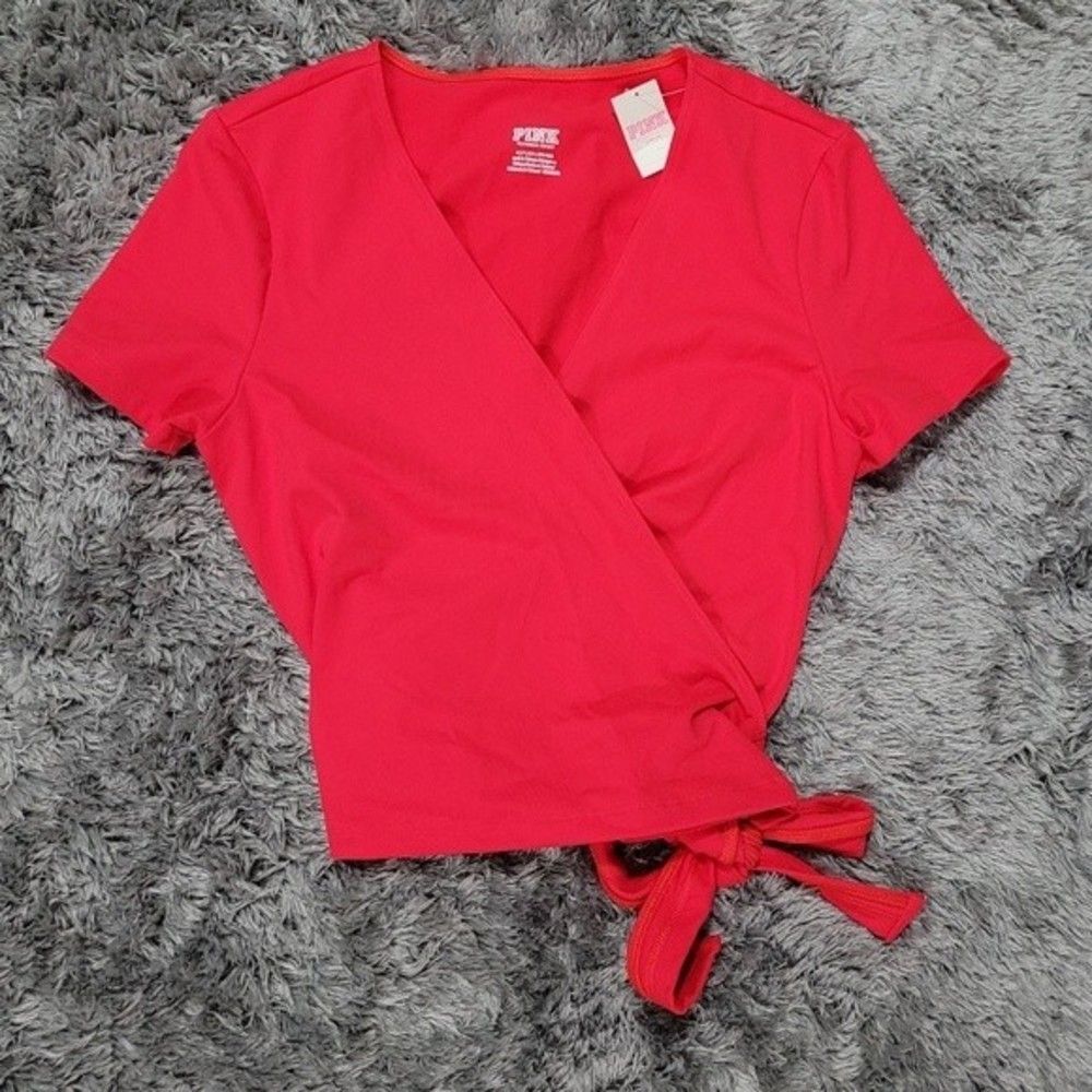 Pink Victoria's Secret Ultimate Wrap Top Size Small Y2K Festival